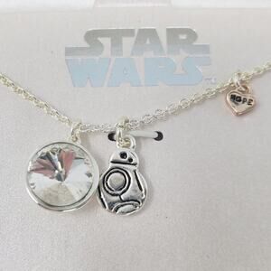 Star Wars BB-8 This is How We Roll Necklace Silver-toned NIP